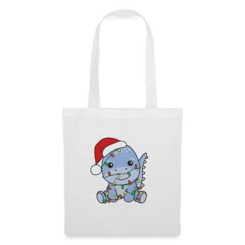 Dino Noël Animaux d’hiver Dino - Sac en tissu - blanc - Devant