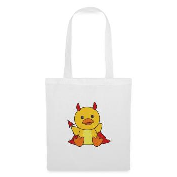 Duck Happy Halloween Devil Costume - Tote Bag - white - Front