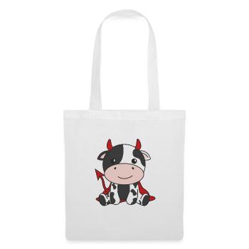 Cow Happy Halloween Devil Costume - Tote Bag - white - Front
