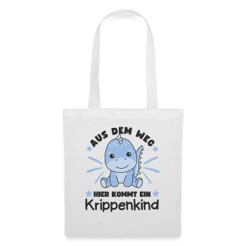Aus Dem Weg Hier Kommt Ein Krippenkind Dino - Stoffbeutel - Weiß - Vorne