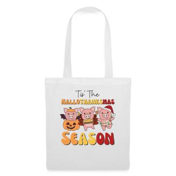Tis' the Hallothanksmas Season Pig - Tote Bag - white - Front