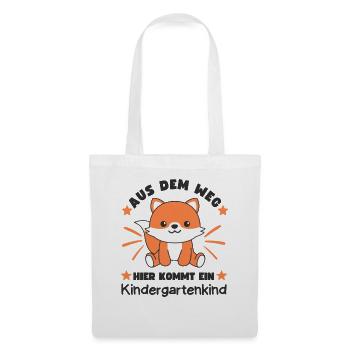 Aus Dem Weg Hier Kommt Ein Kindergartenkind Fuchs - Stoffbeutel - Weiß - Vorne