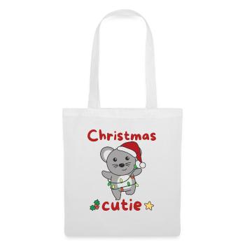 Maus Weihnachten Mäuse Christmas Cutie - Stoffbeutel - Weiß - Vorne