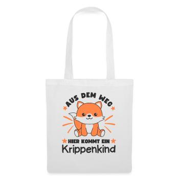 Aus Dem Weg Hier Kommt Ein Krippenkind Fuchs - Stoffbeutel - Weiß - Vorne