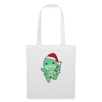 Dino Noël Animaux d’hiver Dinos - Sac en tissu - blanc - Devant