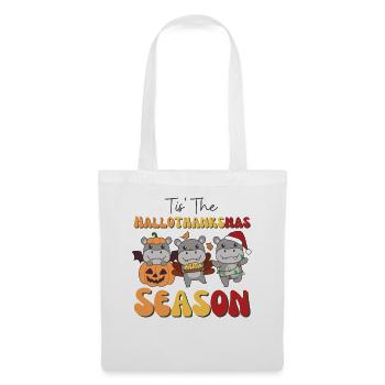 Tis' the Hallothanksmas Season Hippo - Sac en tissu - blanc - Devant
