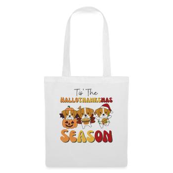 Tis' the Hallothanksmas Saison Jack Russell - Sac en tissu - blanc - Devant