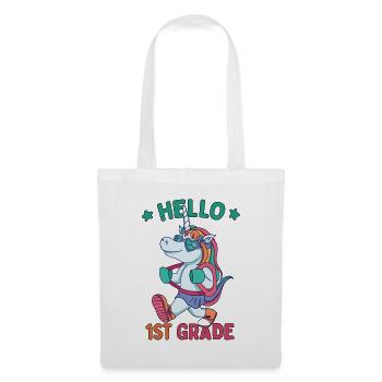 Hello 1st Grade - Hello First Grade Rocks - Stoffbeutel - Weiß - Vorne