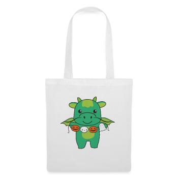 Dragon Happy Halloween Pumpkin Ghost Costume - Tote Bag - white - Front