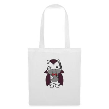 Zebra Happy Halloween Cute Vampire Costume - Tote Bag - white - Front