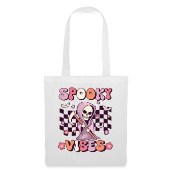 Spooky Vibes Groovy Grim Reaper Vintage - Tote Bag - white - Front
