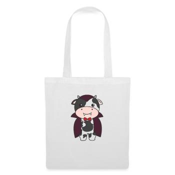 Cow Happy Halloween Cute Vampire Costume - Tote Bag - white - Front