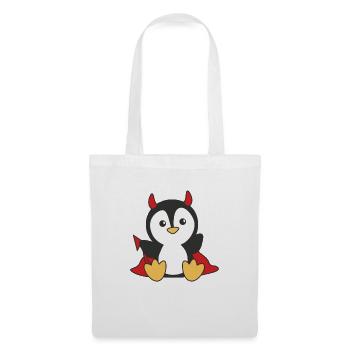 Penguin Happy Halloween Devil Costume - Tote Bag - white - Front
