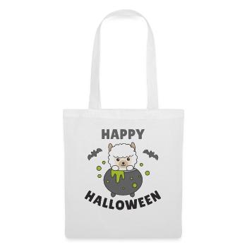 Alpaca Happy Halloween cauldron bat - Tote Bag - white - Front