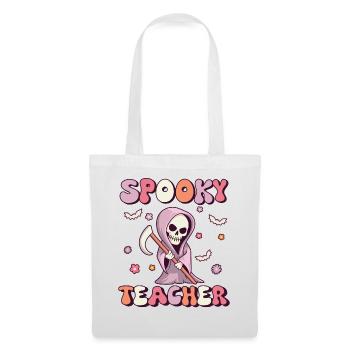Spooky Teacher Groovy Grim Reaper Vintage - Tote Bag - white - Front