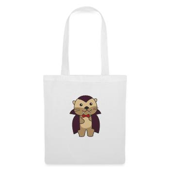 Otter Happy Halloween Cute Vampire Costume - Tote Bag - white - Front