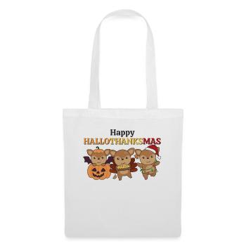 Happy Hallothanksmas Deer Christmas Deer - Tote Bag - white - Front