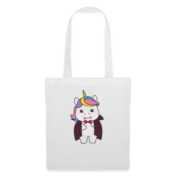 Unicorn Happy Halloween Cute Vampire Costume - Tote Bag - white - Front