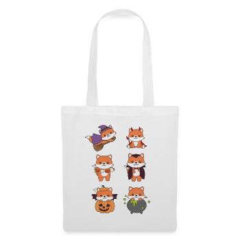 Fox Halloween Devil Pumpkin Vampire Costume - Tote Bag - white - Front