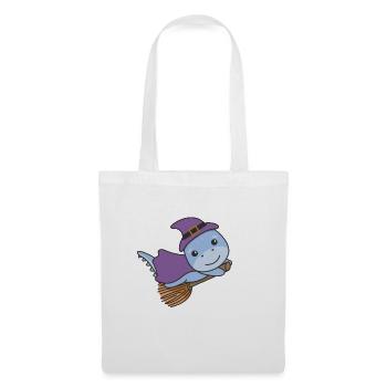 Dino Halloween Witch Kids Witch Costume - Tote Bag - white - Front