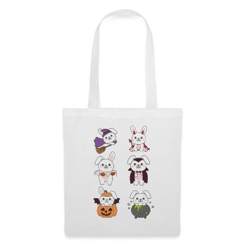 Bunny Halloween Devil Pumpkin Vampire Costume - Tote Bag - white - Front