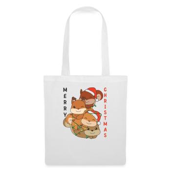 Squirrel Christmas Tree Christmas Animals - Tote Bag - white - Front