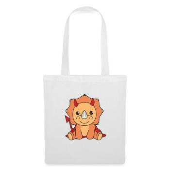 Triceratops Joyeux costume de diable d’Halloween - Sac en tissu - blanc - Devant