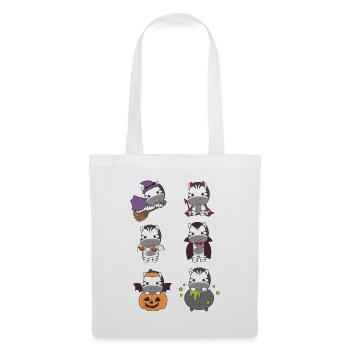 Zebra Halloween Devil Pumpkin Vampire Costume - Tote Bag - white - Front