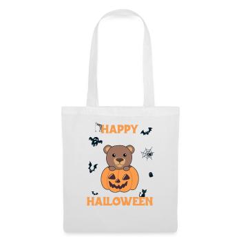 Bear in pumpkin cute bears Happy Halloween - Tote Bag - white - Front