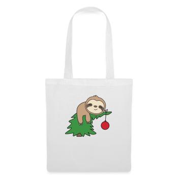 Merry Slothma's funny sloth Christmas tree - Tote Bag - white - Front