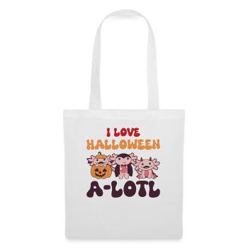 Axolotl Halloween Pun Pumpkin Bat - Tote Bag - white - Front