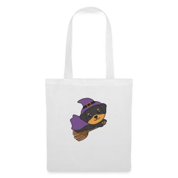 Rottweiler Halloween Witch Kids Witch Costume - Tote Bag - white - Front
