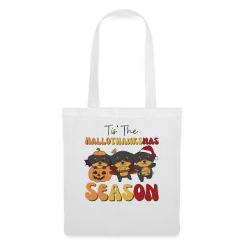 Tis' the Hallothanksmas Season Rottweiler - Sac en tissu - blanc - Devant