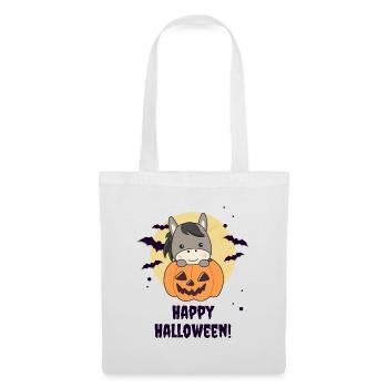 Donkey in Pumpkin Cute Donkey Happy Halloween - Tote Bag - white - Front