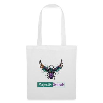 Majestic Scarab - Symbole de pouvoir et de protection - Sac en tissu - blanc - Devant