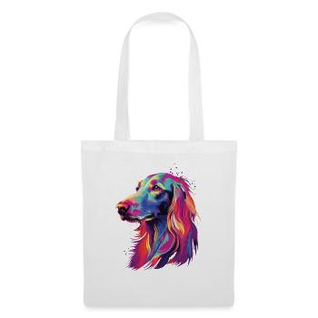 Watercolor Colorful Saluki - Tote Bag - white - Front