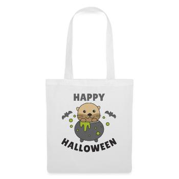 Otter Happy Halloween Cauldron Bat - Tote Bag - white - Front