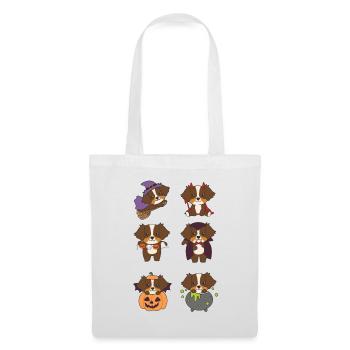 Australian Shepherd Halloween Devil Pumpkin - Tote Bag - white - Front