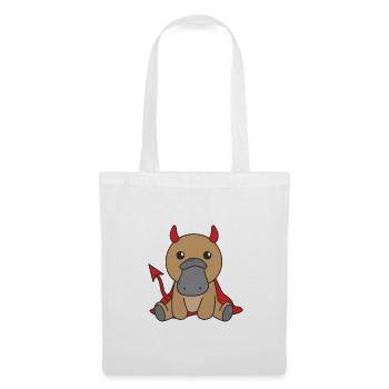 Platypus Happy Halloween Devil Costume - Tote Bag - white - Front
