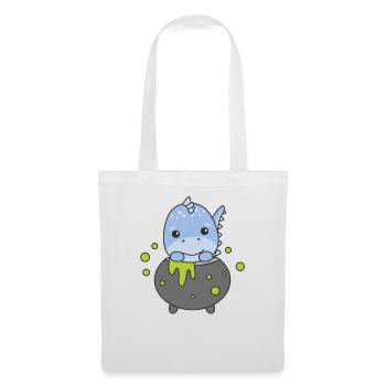 Dino Happy Halloween Cauldron Bat - Tote Bag - white - Front