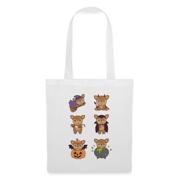 Deer Halloween Devil Pumpkin Vampire Costume - Tote Bag - white - Front