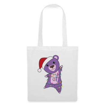 Ours Noël Hiver Animaux Ours - Sac en tissu - blanc - Devant
