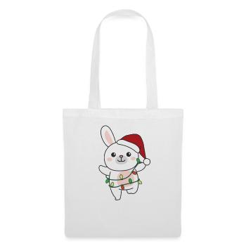 Lapin, Noël, Hiver, Animaux, Lapins - Sac en tissu - blanc - Devant