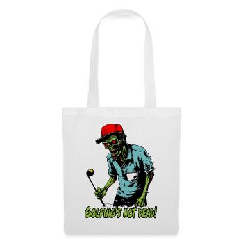Zombie-Golfer - Golfen ist nicht tot - Stoffbeutel - Weiß - Vorne