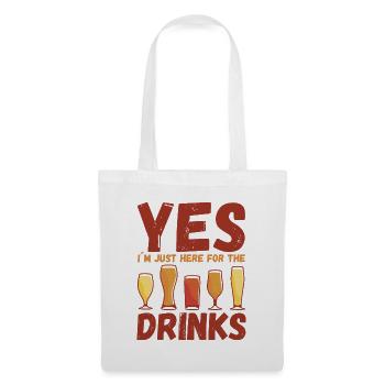 I ́m Just Here For The Drinks - Party Alcohol - Tote Bag - white - Front