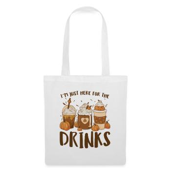 Je suis juste là pour boire un verre - Party Alcohol - Sac en tissu - blanc - Devant