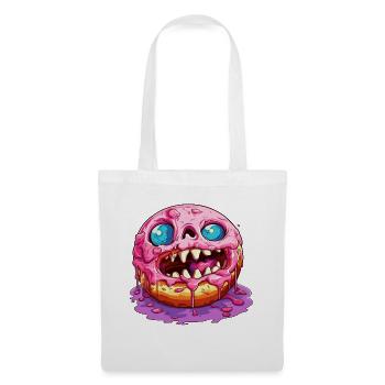 Beignet de monstre laid - Sac en tissu - blanc - Devant