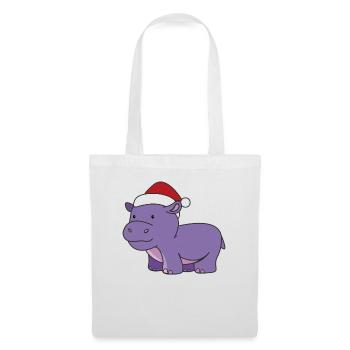 Hippo Christmas Winter Animals Hippos - Tote Bag - white - Front
