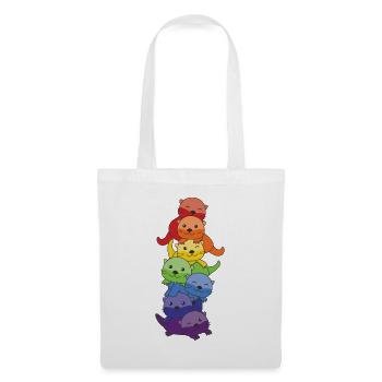 Loutre arc-en-ciel Loutre mignonne colorée pour les enfants - Sac en tissu - blanc - Devant