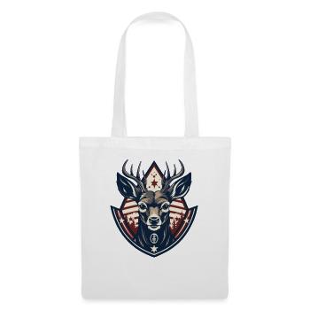 Emblem of a deer and a young buck - Tote Bag - white - Front